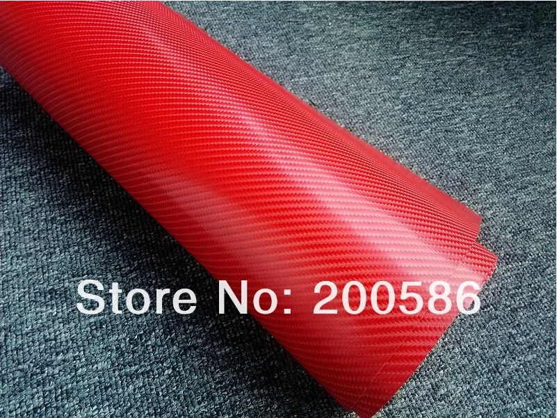 Глянцевая 4D красная углеродная волоконная виниловая пленка для автомобиля с