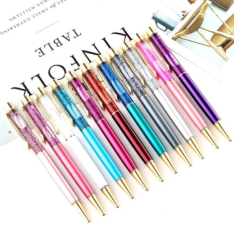 100 шт./лот градиентные шариковые ручки с золотым порошком изысканные креативные