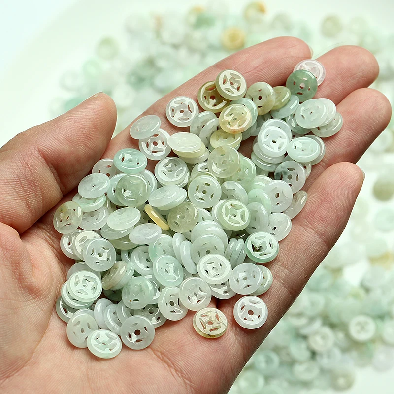 lucky Beads Jade beads DIY jade accessories rich Peony Flower Beaded Bracelet handmade jewelry sub | Украшения и аксессуары