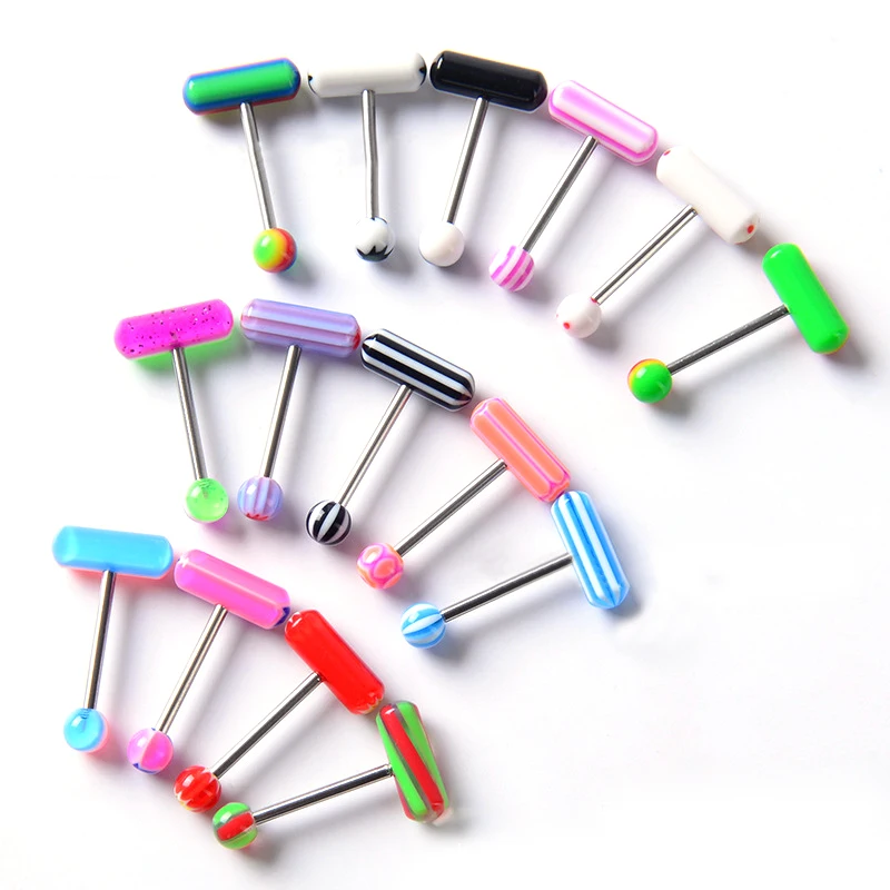 10 шт. женские кольца для пирсинга языка в стиле панк | Украшения и аксессуары