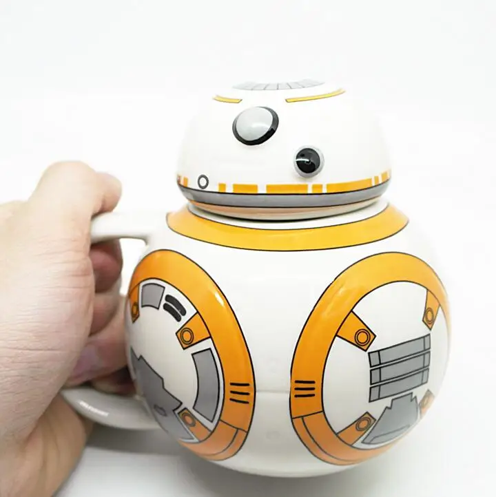 ULKNN Star Wars кружка BB-8 C-3PO 3D чашка для кофе с крышкой с ложкой высокотемпературное производство керамика подарок для детей
