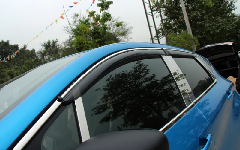 Наружные 4 шт. пластиковые наружные окна дефлектор для Renault Captur 2013