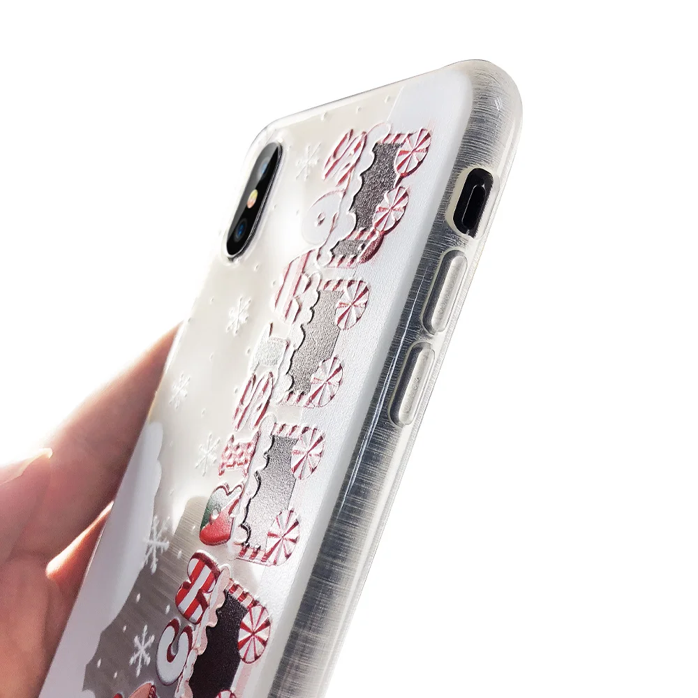 Мягкий чехол CASEIER для iPhone 8 оригинальные фирменные рождественские чехлы