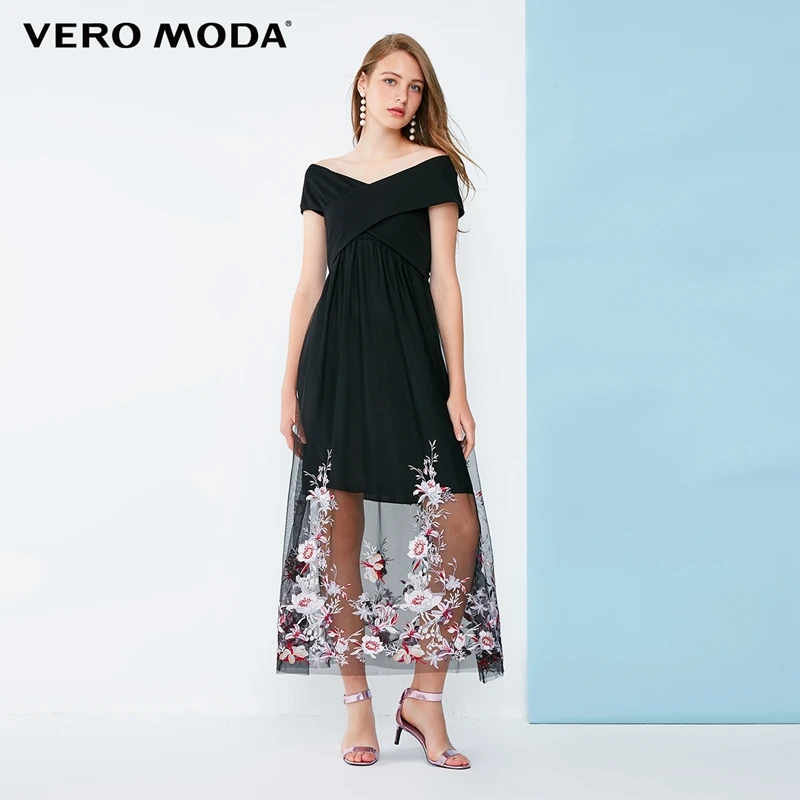 Vero Moda Новое Женское платье с цветочной вышивкой в стиле пэчворк | 31837B511