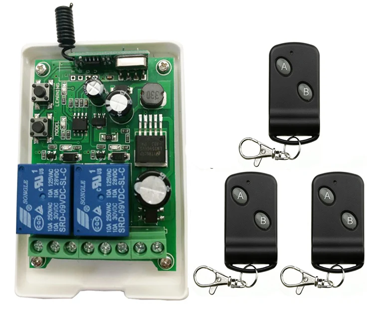 Универсальный беспроводной пульт дистанционного управления DC12V 24V 36V 48V 2CH модуль