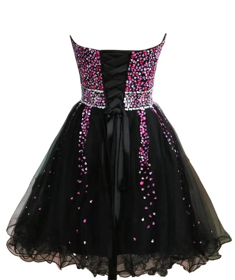 Платье для выпускного вечера черное Дешевое короткое выпускное платье 2020