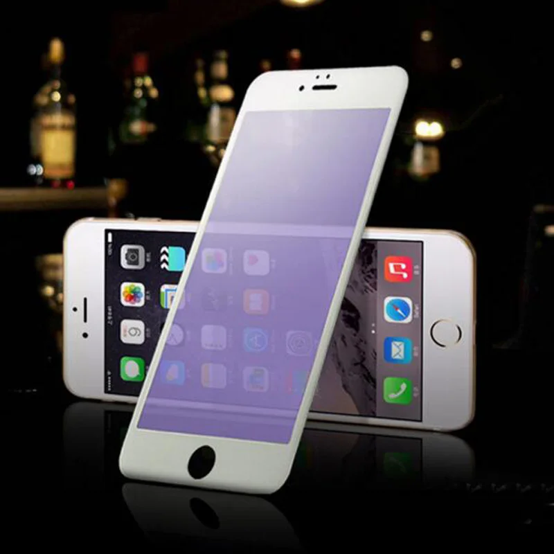 Mwihphms 3D Анти-синий свет стекло для iphone7 4 7 &quot/7 plus 5 5&quot экран из углеродного волокна