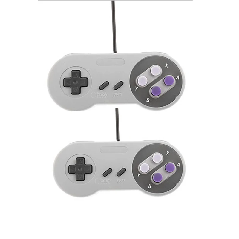 two pcs Комплект из 2 предметов на возраст 1 лот Ретро проводной супер для SNES контроллер USB игровой джойстик для ПК Windows 7/8/10 геймпад для Mac - Цвет: two pcs