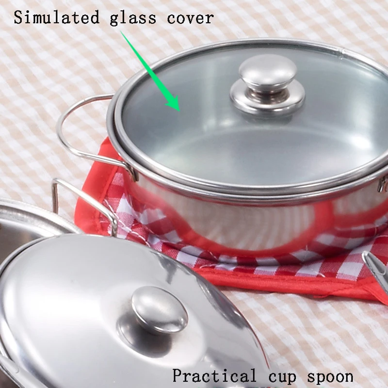 40 шт. домик для детей из нержавеющей стали кухонные игрушки кухонная посуда