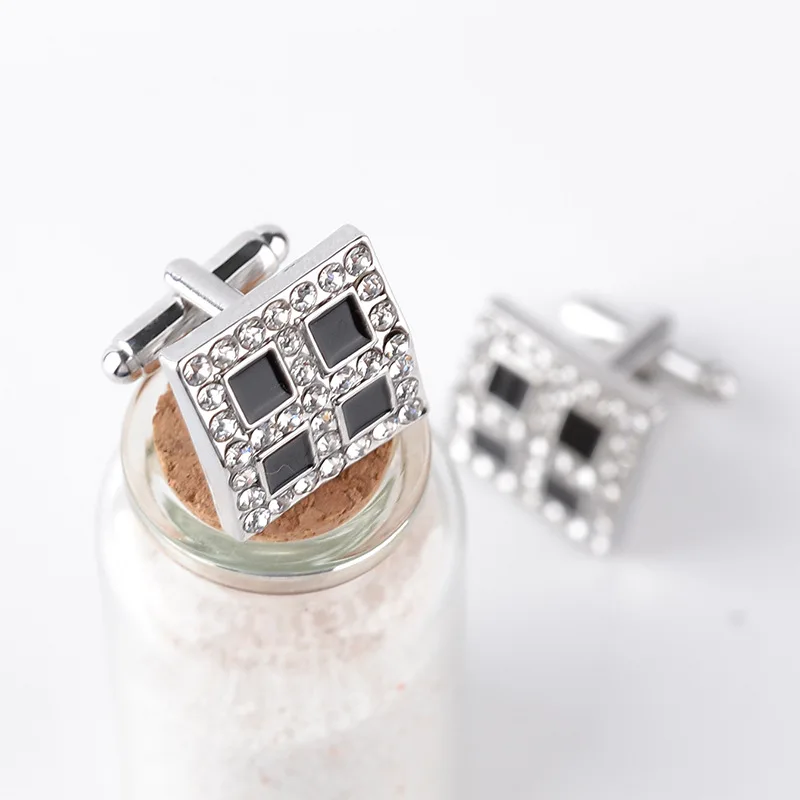 2016 квадратные личности достойные и элегантные черные запонки Новая мода для