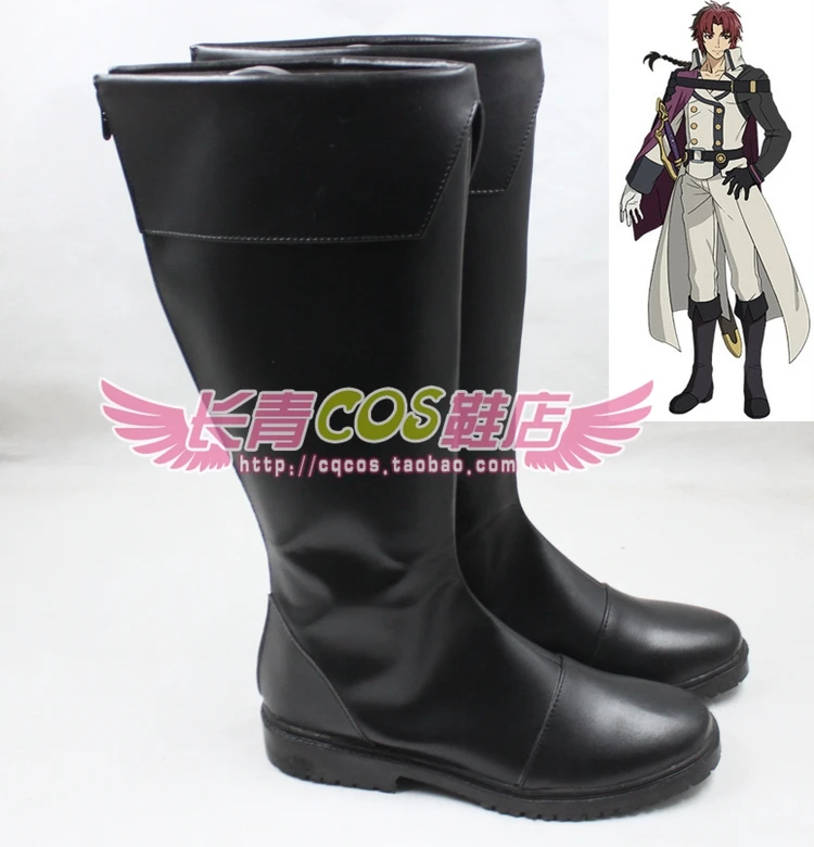 Черные длинные сапоги для косплея на Хэллоуин Seraph of the End Crowley Eusford C006 |