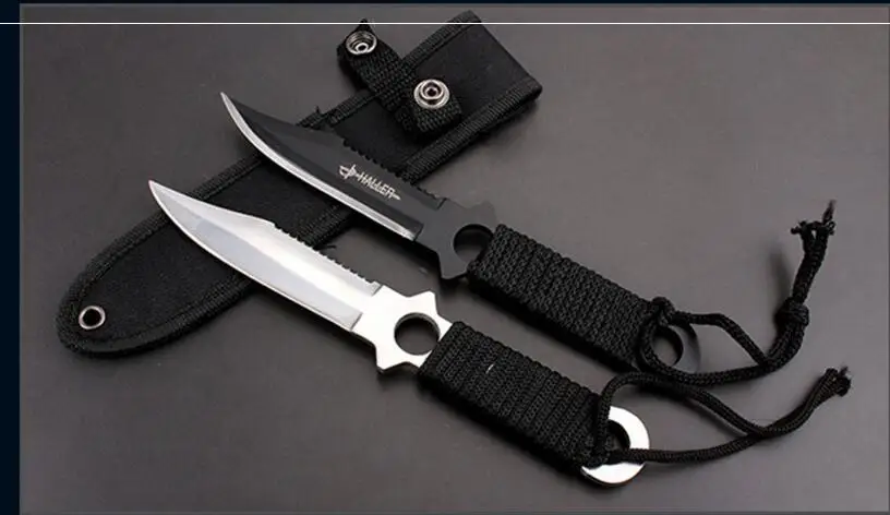 Новый Ножи Нержавеющая сталь Дайвинг прямой Открытый выживания Отдых на природе