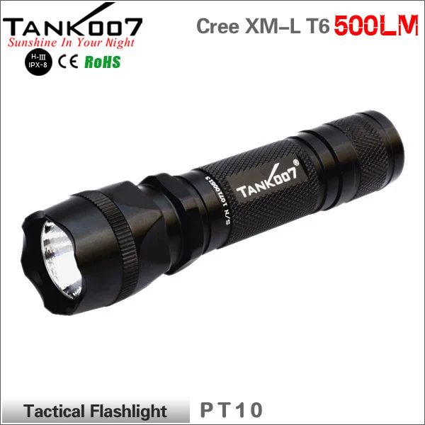 

1 комплект, тактическая охотничья светодиодсветильник вспышка TANK007 PT10 CREE XM-T6 для кемпинга светильник батареей 18650