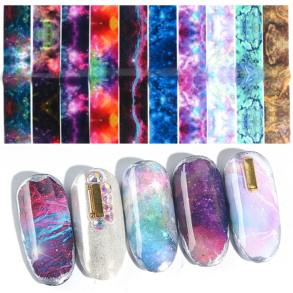 10 шт. голографические слайдеры из фольги для ногтей|Стикеры и наклейки| |