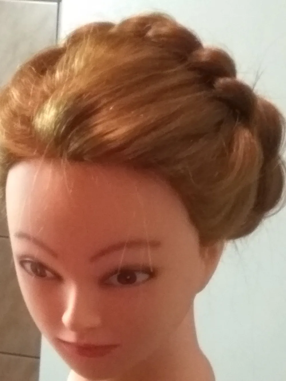 Золотой 95% натуральный утюжок для завивки волос можно вытянуть кукольную голову