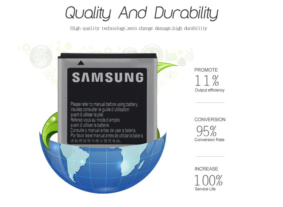 Samsung Замена телефон Батарея EB494353VU 1200 мА-ч для samsung S5232 S5330 C6712 S5750 GT-S5570 i559 S5570 натуральная Батарея