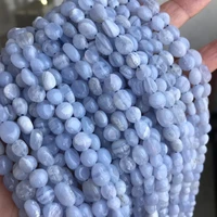 irregular 6x8mm natural blue lace agates stone beads for jewelry making loose ligure stone beads diy jewelry accessories 15