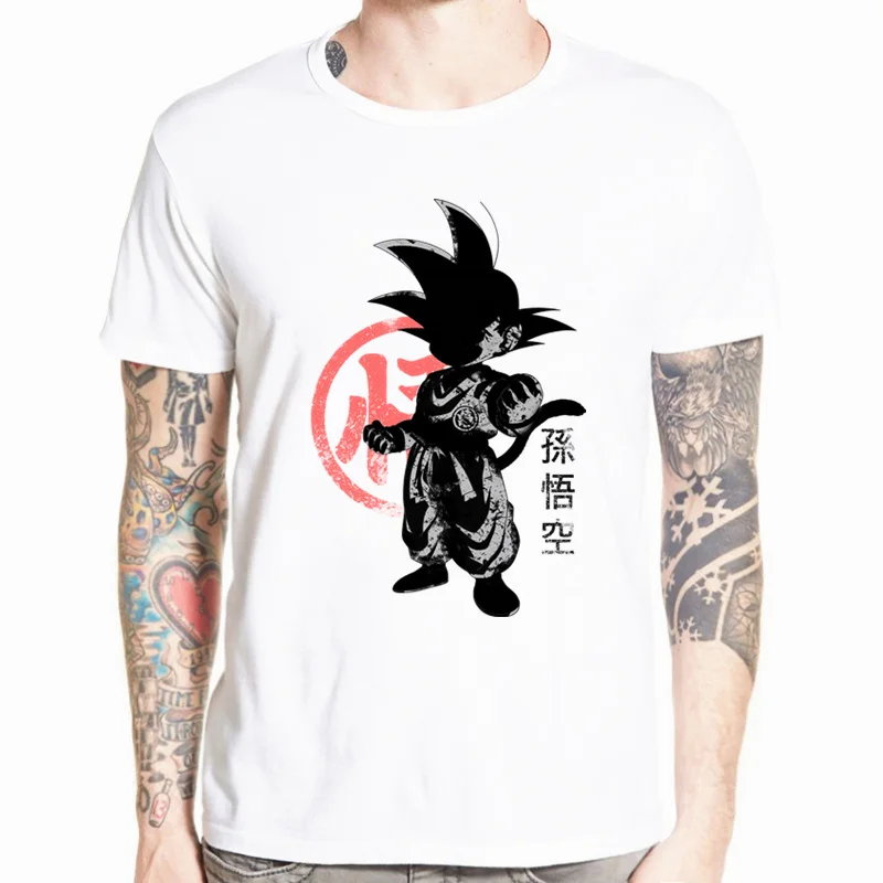 Dragon Ball Z футболка Goku футболка с короткими рукавами и круглым вырезом летние Саян Вегета Брендовая детская одежда от Harajuku футболка HCP316 - Цвет: HCP253B