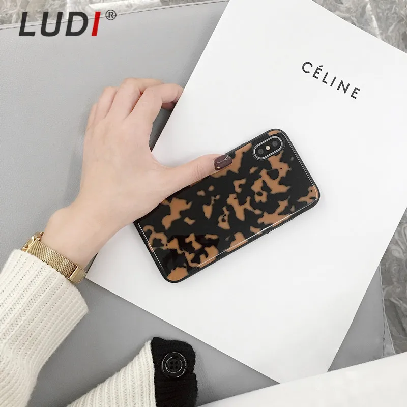 LUDI сексуальный глянцевый леопардовый чехол для телефона iphone 11 pro max/7/6/6 s/8/xs/6 plus/max/xr