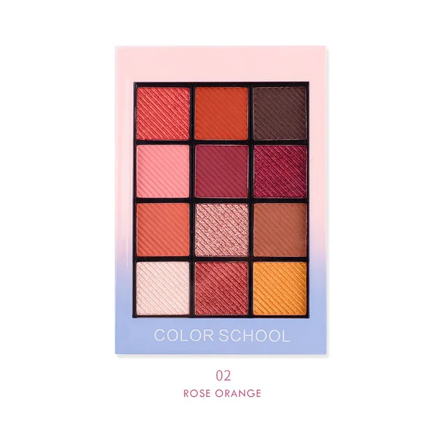 02 Rose Orange Hold Live 12 цветов мерцающие Сияющие тени для век Палитра Макияж набор Сияющие кремовые тени для век Пудра натуральный телесный теплый тон осветление - Цвет: 02 Rose Orange