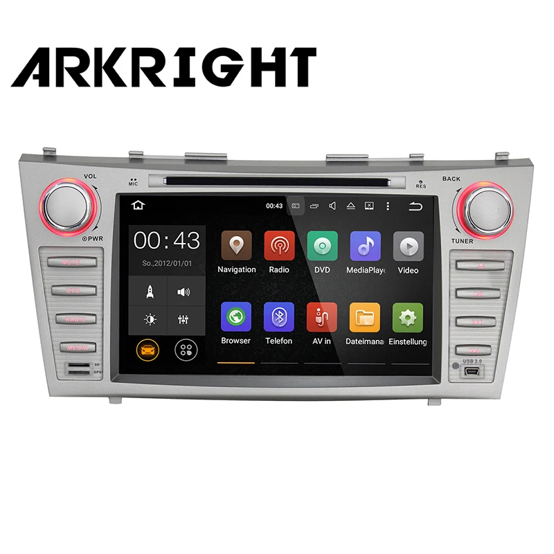 Четырехъядерный процессор ARKRIGHT 8 дюймов 2 din Android 6 0 для Toyota Camry головное устройство