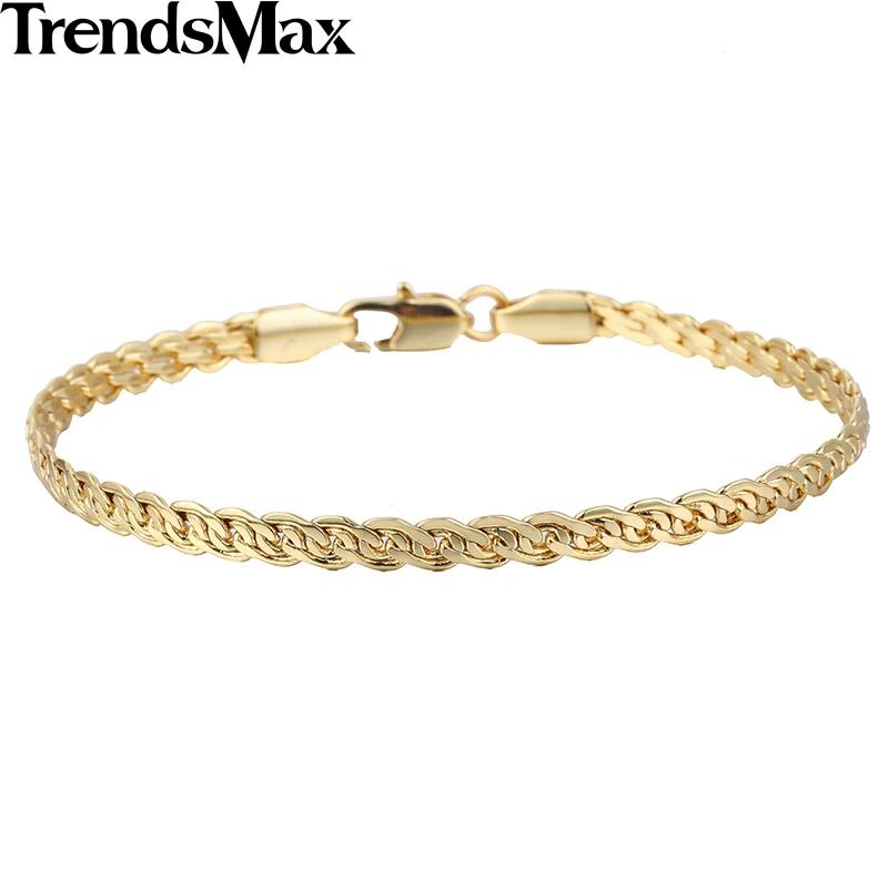 Женские браслеты Trendsmax золотые 585 пробы подарки для женщин 2018 золото/розовое
