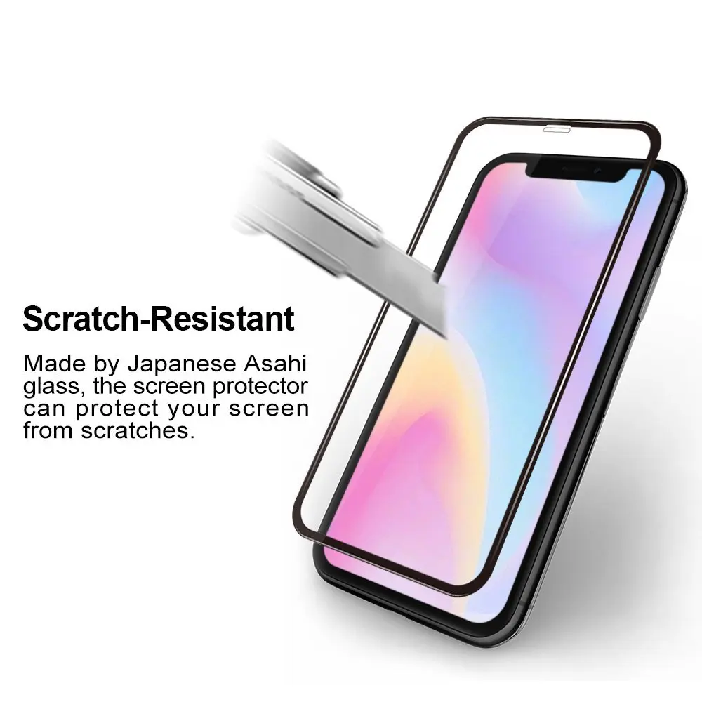 Закаленное стекло с полным покрытием для iphone x Пыленепроницаемая Защитная пленка