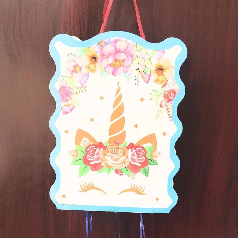 1 компл./лот Синий Единорог пиньята детский день рождения вечерние свадебные