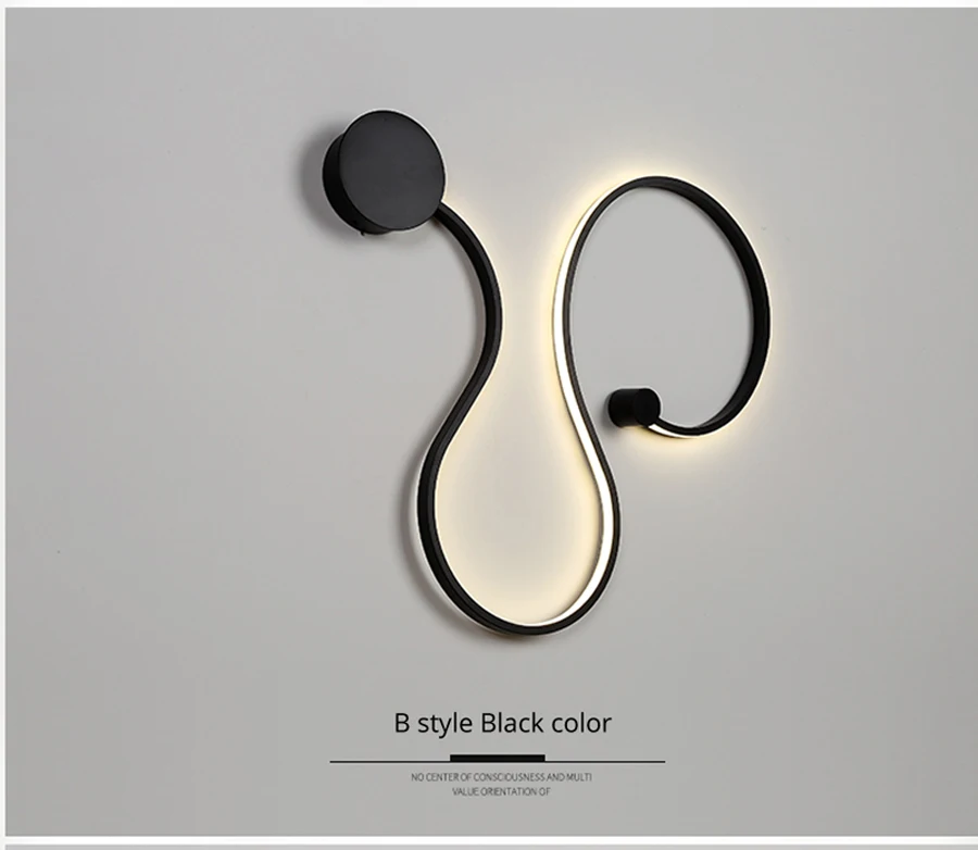 Современные настенные лампы для гостиной спальни кровати AC90V-260V светодиодные сонце черная белая лампа освещение коридора домашний декор фикстуры.