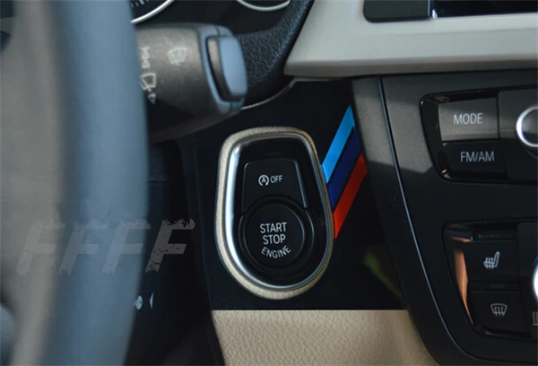

Car Styling Car Key Start Button Panel Decorative Cover Trim ///M Emblem Decal 3D Sticker For BMW 3 Series F30 F35 320i Z2CA008