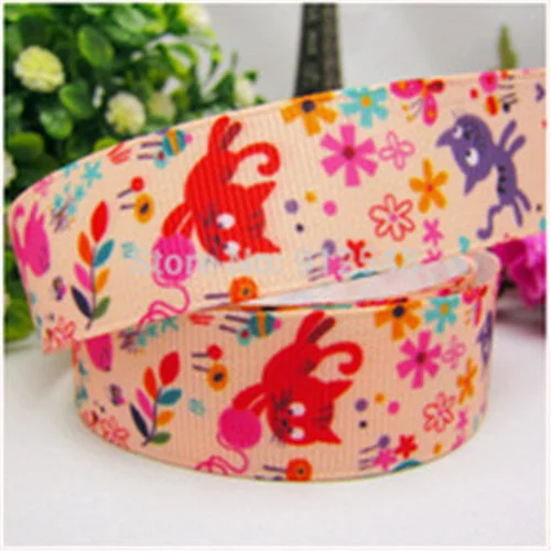 YJHSMY XW3131, 22 мм серия hello kitty печатная корсажная лента, аксессуары для одежды, лента для свадебного подарка