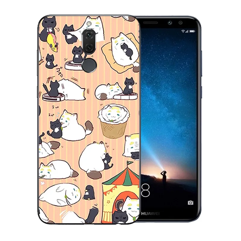 5 9 дюйма для Huawei Nova 2i чехол телефона мягкий силиконовый Mate 10 Lite Luck Cat узорный TPU MaiMang