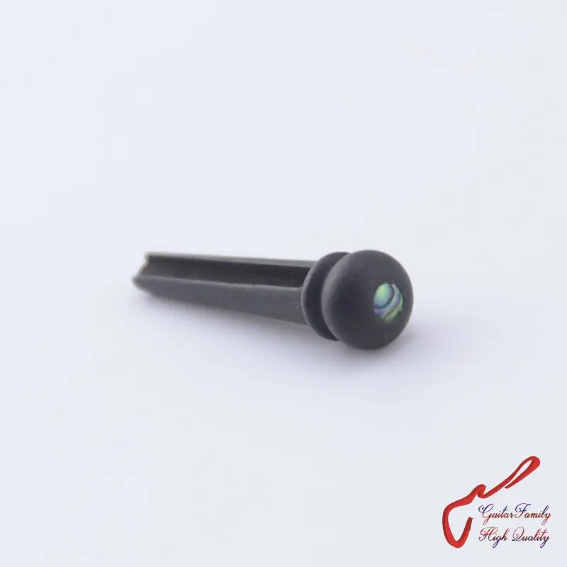 

1 Set ( 6 Pcs ) GuitarFamily Natural Ebony Folk Acoustic Guitar Bridge Pins MADE IN KOREA