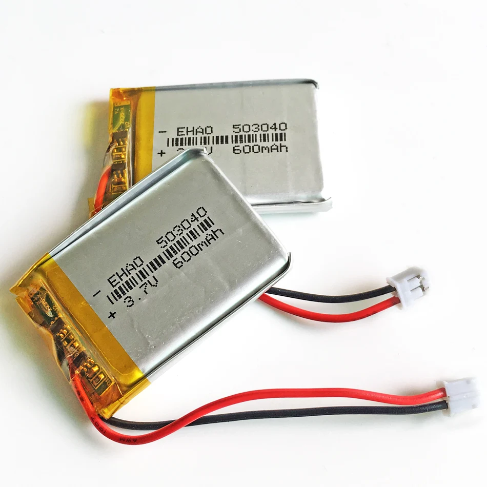 3.7V 600mAh Lithium Polymer Lipo Rechargeable Battery 503040 For JST PH 2.0mm 2pin Plug For Camera GPS Bluetooth Electronics images - 6