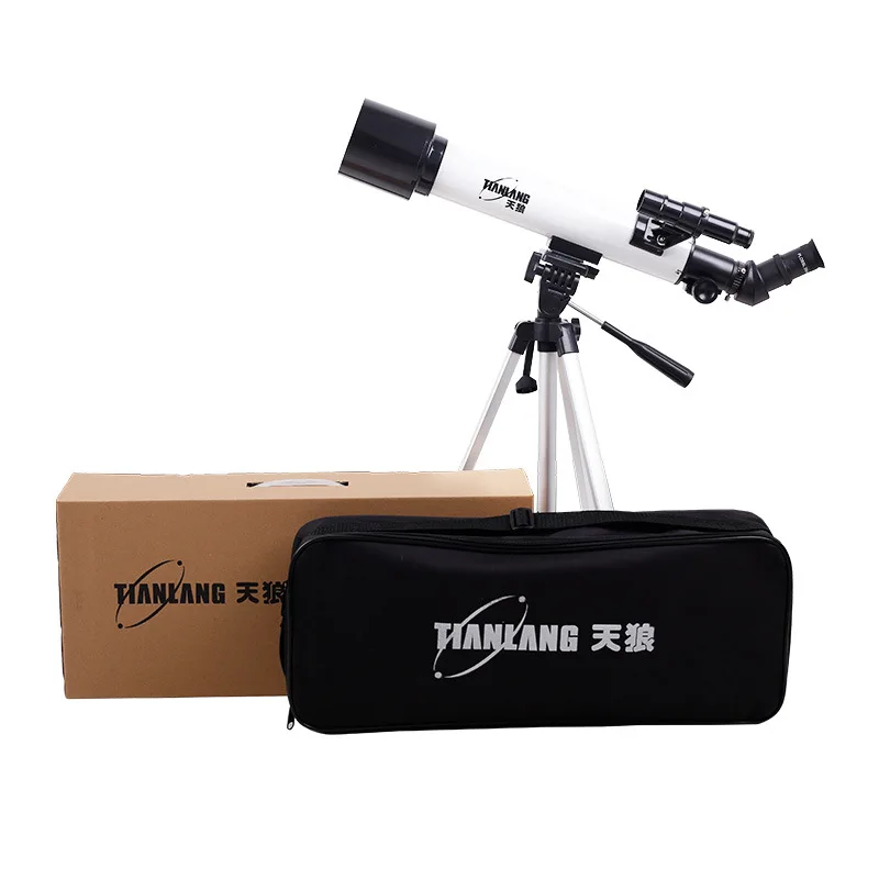 

Professional HD 250 Times Astronomical Refractive Monocular Telescope F60500 with Portable Tripod & Bag for Astronomy Observing