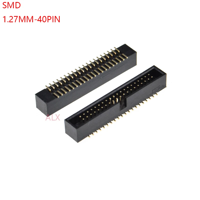 5 шт. SMT 40 PIN 1 27 мм Шаг гнездо прямой idc коробки заголовки PCB разъем двойной ряд SMD