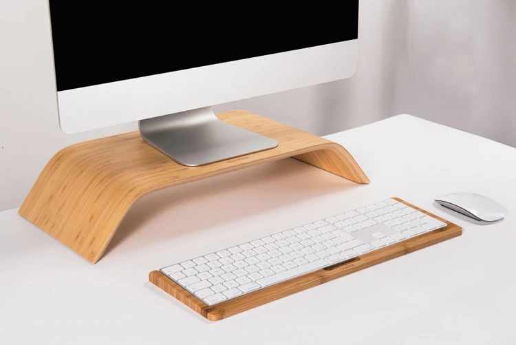 Подставка-клавиатура для ноутбука Apple, роскошный бамбуковый лоток для клавиатуры, подставка-держатель для компьютера iMac