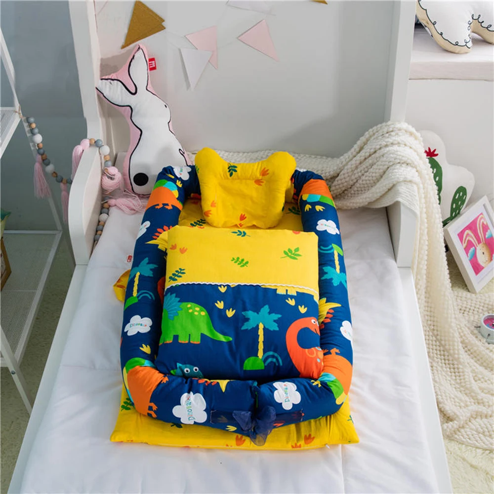 Для Co спальная кровать переносная детская кроватка 95*50*15 см (37*19 * 6in) 3 шт./компл.