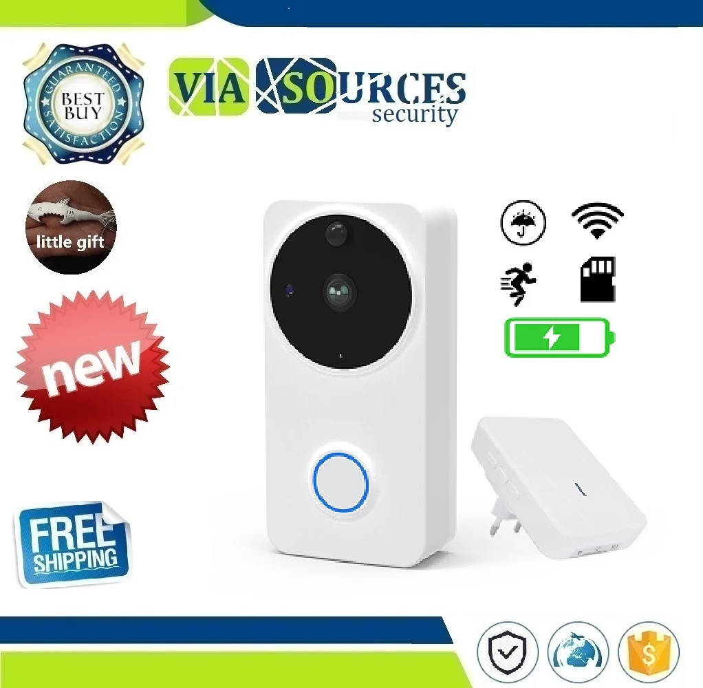 CTVMAN видео дверной звонок Домофон Водонепроницаемый телефон батарея WiFi