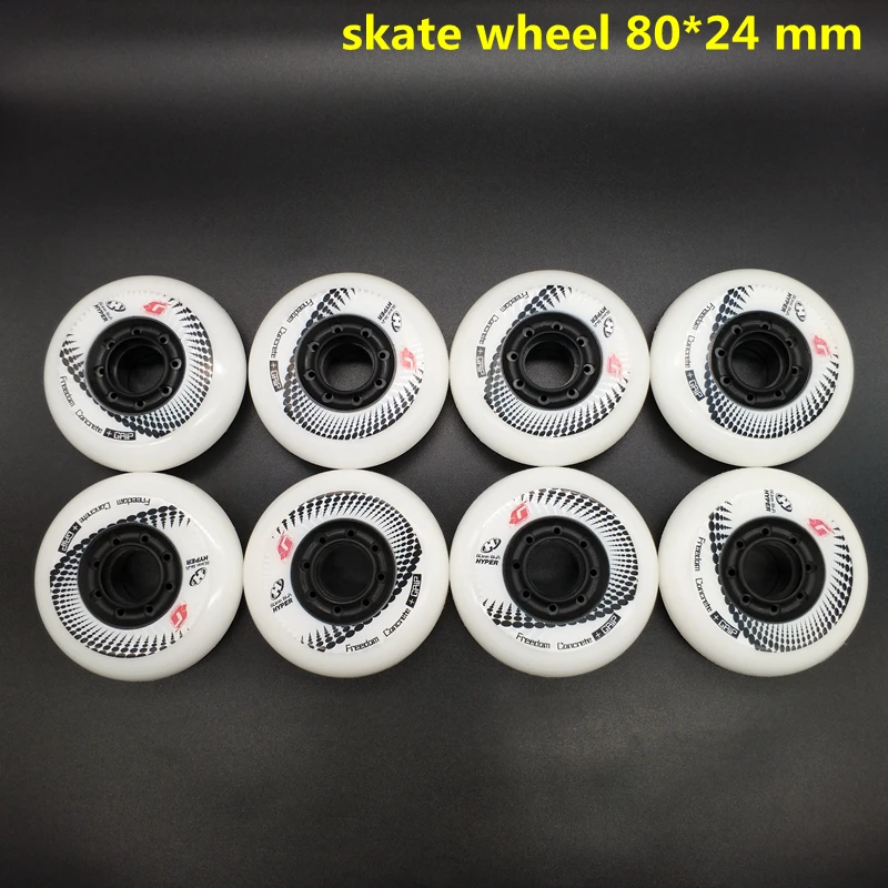Бесплатная доставка роликовые колеса Скейт Колеса гироскоп 80*24 мм 84 A 8 шт./лот ABEC-9