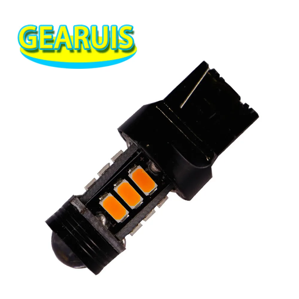 4 шт. T20 7440 7443 12 SMD 5630 + 1 5 Вт Eagle eye объектив авто светодиодный стоп-сигнал