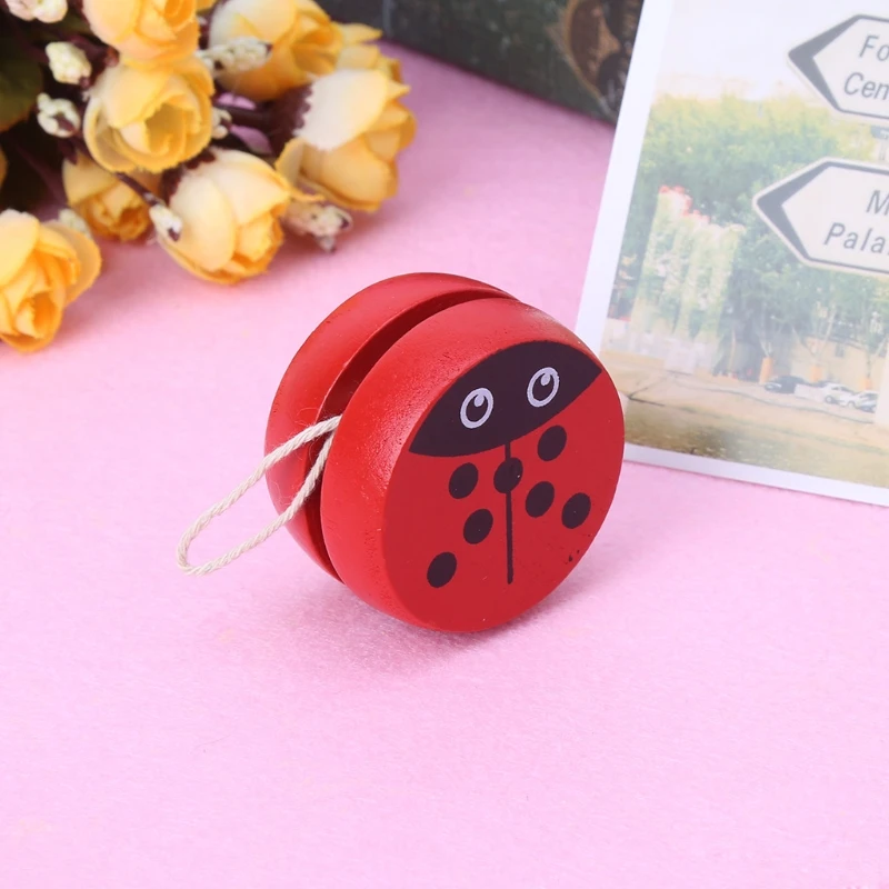 Toys Cute Animal Prints Wooden Yoyo Easy Educational Classic Toy | Игрушки и хобби