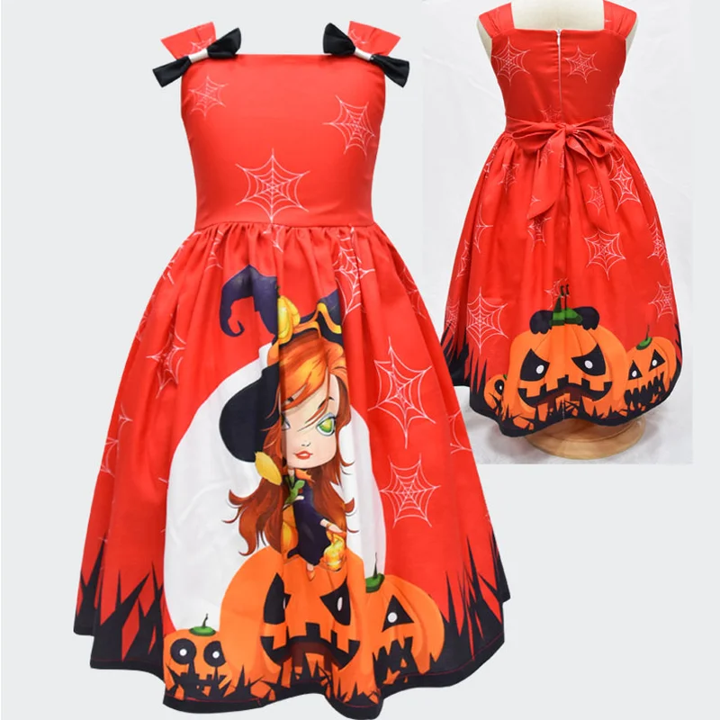 Vampirina/костюм для девочек Платье Хэллоуина Детское платье с тыквой vestidos