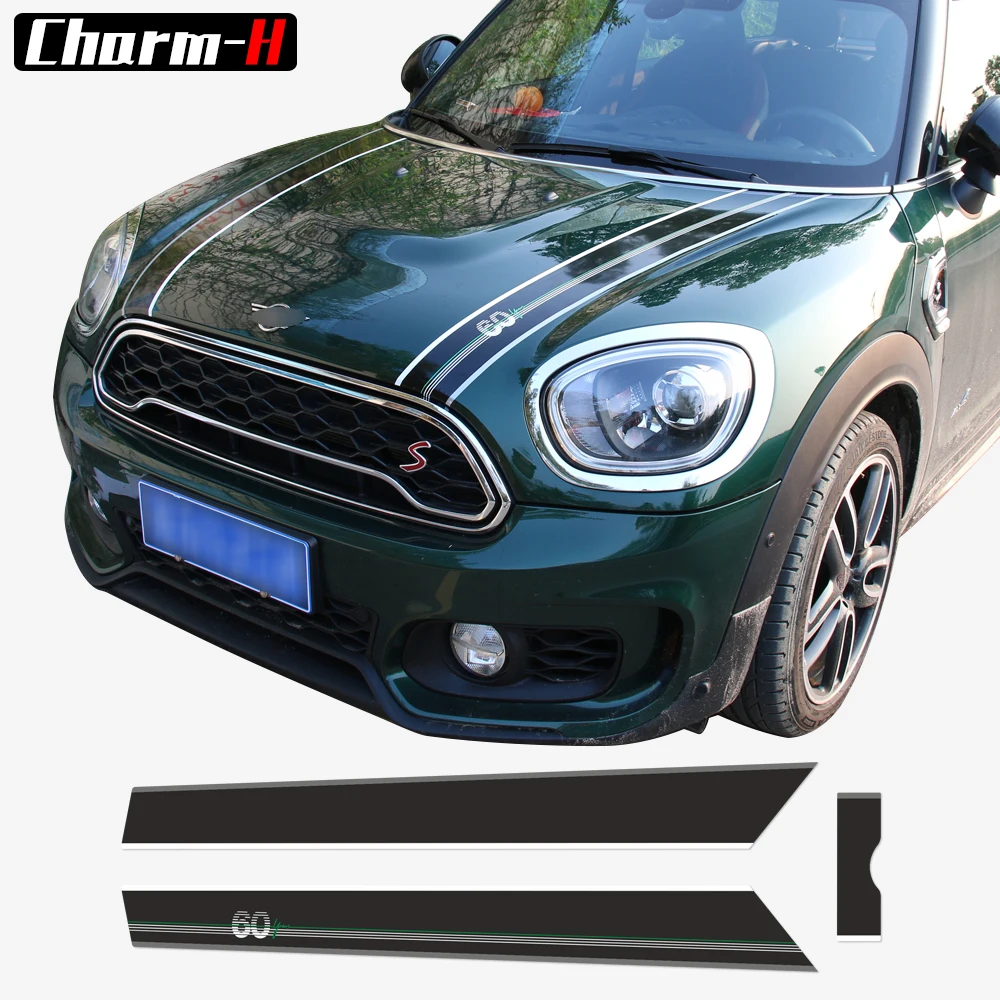 Для Mini 60 летнего дизайна полосы капота багажника крышки двигателя задние
