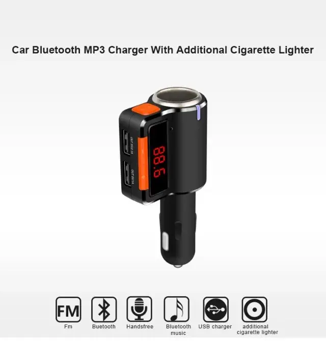 BC09 Bluetooth FM передатчик прикуривателя socke автомобиля Зарядное устройство Bluetooth автомобильный набор, свободные руки, FM передатчик для iPhone и Android Телефон iPod