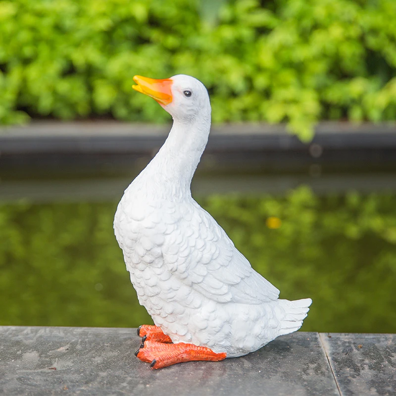 Искусственная утка статуи украшения для сада пруда бассейна имитация статуэток