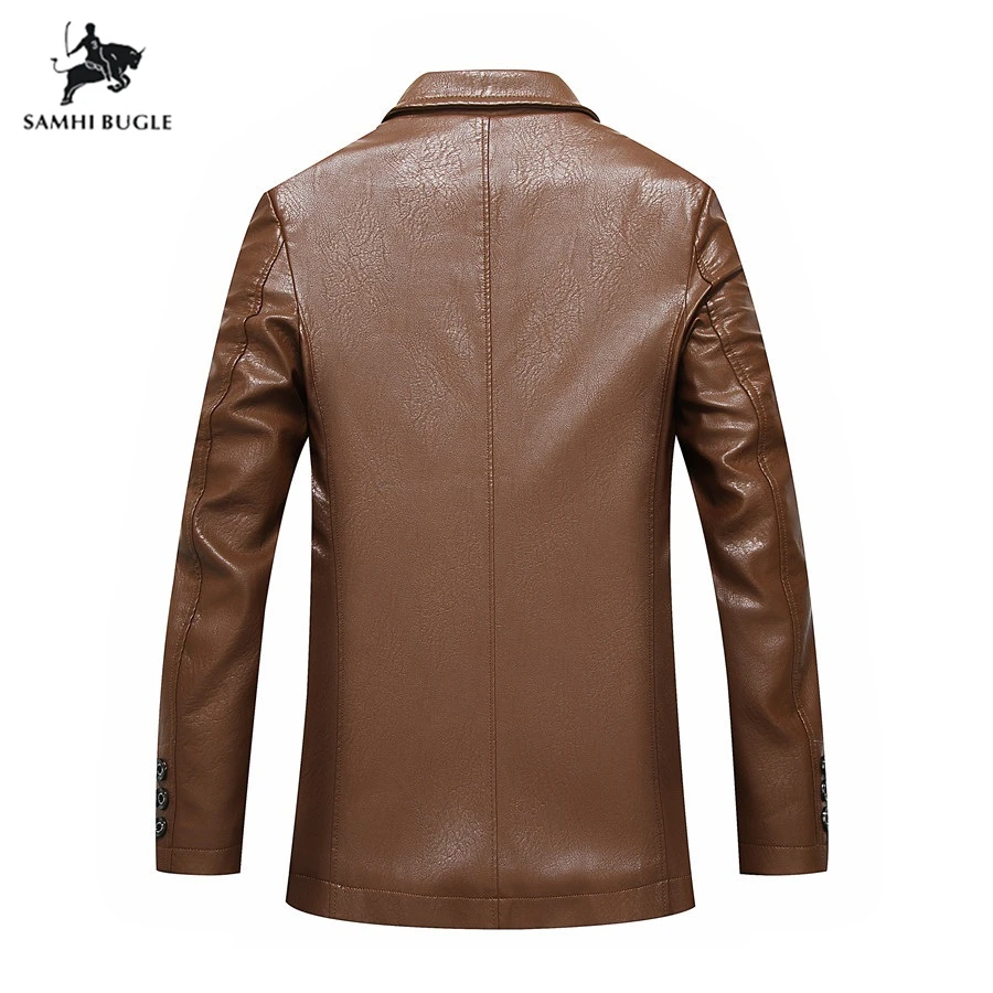 Мужские блейзеры 2020 брендовая одежда Осенняя мужская куртка из искусственной