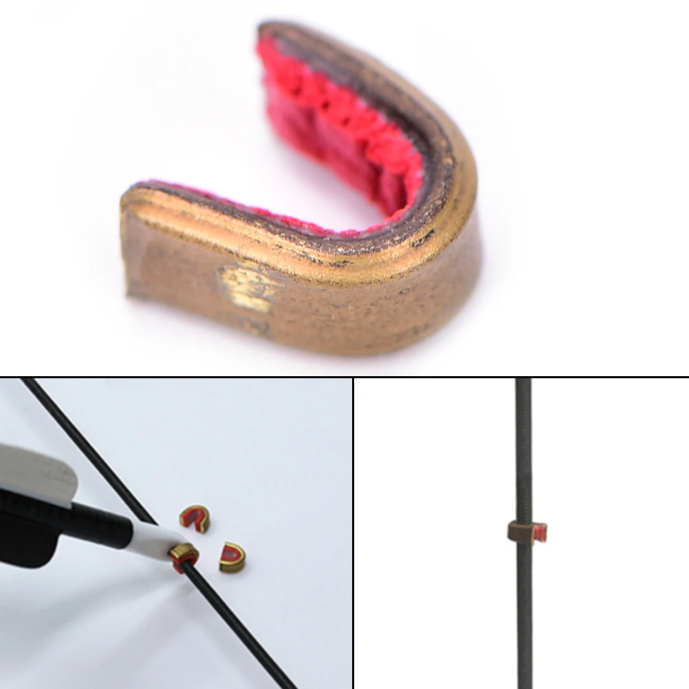

1pc Arrow Bow String Nock Brass Buckle Clip Bow String Protect Archery Hunting 5 x 2 x 5mm
