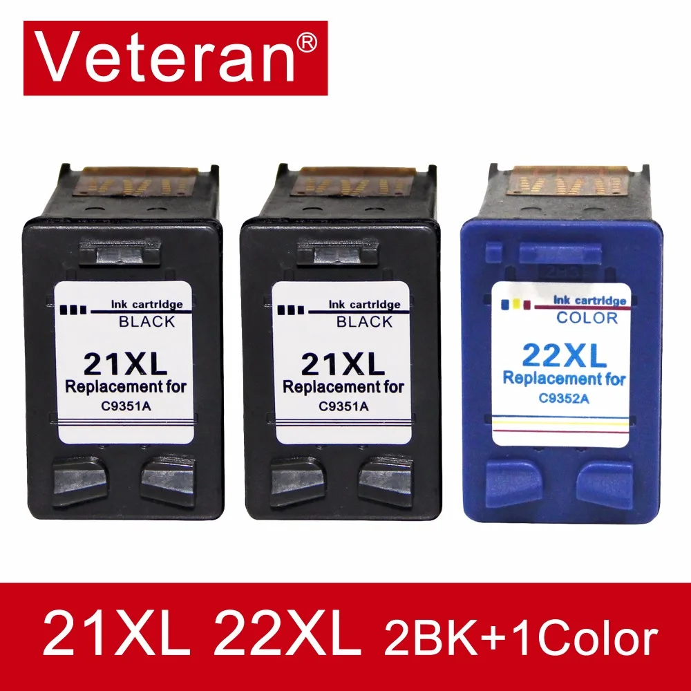 Чернильный картридж Veteran 21XL 22XL совместимый с hp 21 22 hp21 hp22 Deskjet F2180 F2200 F2280 F4180 F300 F380