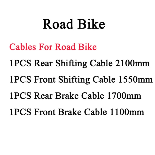 4PCS for Road bike 4 шт. оцинкованный сменный и тормозной внутренний кабель провода набор для MTB велосипеда дорожный велосипед передний задний переключатель тормоза внутренний кабель провода наборы - Цвет: 4PCS for Road bike